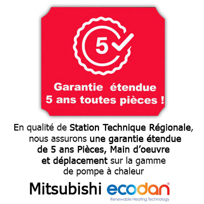 Mitsubishi ECODAN Garantie étendue à 5 ans, pièces, main d'oeuvre - FCR 13 à Peynier, Bouches du Rhône, PACA
